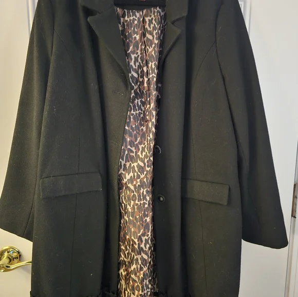 Betsey Johnson Black wool coating - Picture 1 of 4